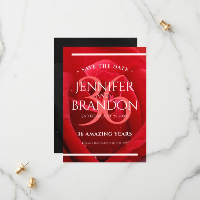 Reserve A Data Celebração do 36º aniversário do casamento do Rosa (Frente/Verso In Situ)