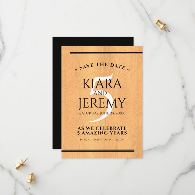 Reserve A Data Celebração do Aniversário de Casamento de Madeira  (Frente/Verso In Situ)