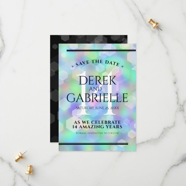 Reserve A Data Celebração do Aniversário de Casamento de Opal da  (Frente/Verso In Situ)