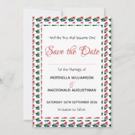 Reserve A Data Celebração Patriótica de Casamento Personalizado d