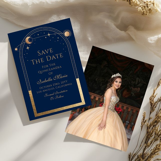 Reserve A Data Celestial Blue Salve A Data Aniversário Quinceaner (Criador carregado)
