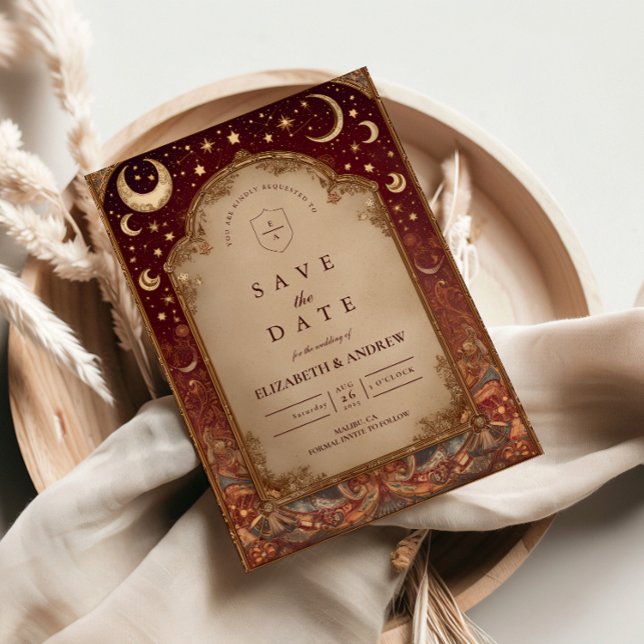 Reserve A Data Celestial Burgundy Baroque Wedding (Criador carregado)