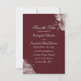 Reserve A Data Celestial Burgundy Starlight Save the Date