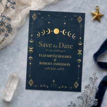 Celestial Gótico Azul Meia-Noite Dourado Salve a D