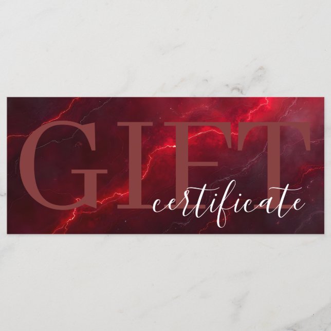 Reserve A Data Certificado de Presente Luxuoso Ousado Elegante Ve (Frente)