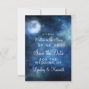 Reserve A Data Céu Lunar Lua Cheia Celestial Escrito nas Estrelas
