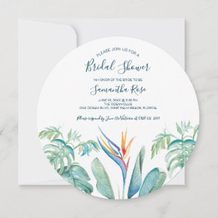 Reserve A Data Chá de panela Botânico de Cor de Água Tropical Red