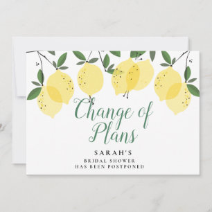 Reserve A Data Chá de panela de Alteração de Planos para Limõ