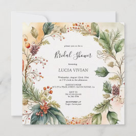 Reserve A Data Chá de panela de Natal Floral Elegante