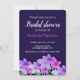 Reserve A Data Chá de panela Floral Lilac Rosa Personalizado