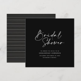 Reserve A Data Chá de panela preto e branco de script casual