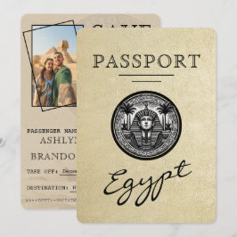 Reserve A Data Champagne Egypt Passport Wedding Save the Date