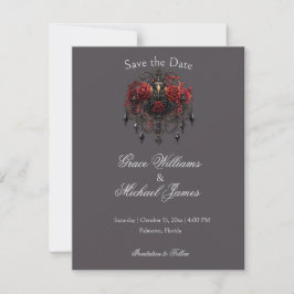 Reserve A Data Chandelier Gótico Preto Intriciado Com Rosas