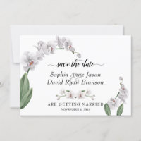 Charm White Orchid Casamento Caligrafia