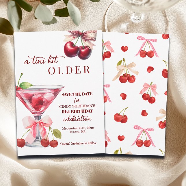 Reserve A Data Chic A Tini Bit Mais Velho Martini de Cereja de 91 (Criador carregado)