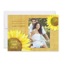 Chic Autumn Sunflower Foto de casamento Salvar a D