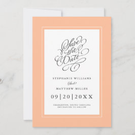 Reserve A Data Chic Calliografia Chic Trendy Peach Chic