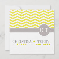 Chic Chevron de Christina - Salve a Data | amarelo