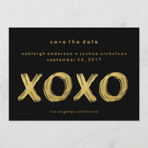 Reserve A Data Chic Dourado Preto   Foto XOXO Salvar Data