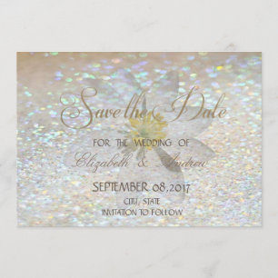 Reserve A Data Chic Elegante,Glitter,Daisy Wedding Salvar data