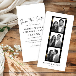 Reserve A Data Chic Foto-booth Faixa de Filme Casamento Salvar Da