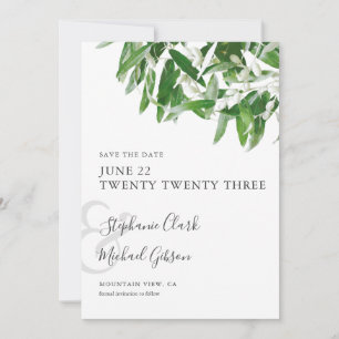 Reserve A Data Chic Minimalist Olive deixa casamento Salvar a dat