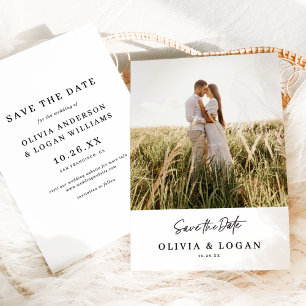 Reserve A Data Chic Moderno Script Foto Casamento Save The Date