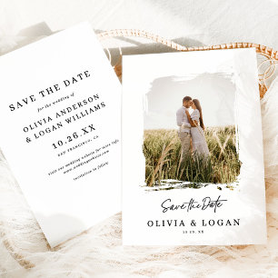 Reserve A Data Chic Moderno Script Foto Casamento Save The Date