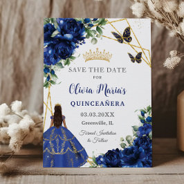 Reserve A Data Chic Royal Blue Flowers Princesa Quinceañera
