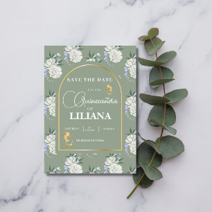 Reserve A Data Chic Sage Borboletas Douradas de Arca Verde Quince