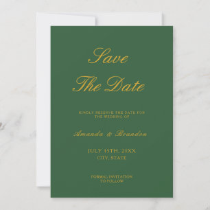 Reserve A Data Chic Sage Green e Dourado casamento elegante