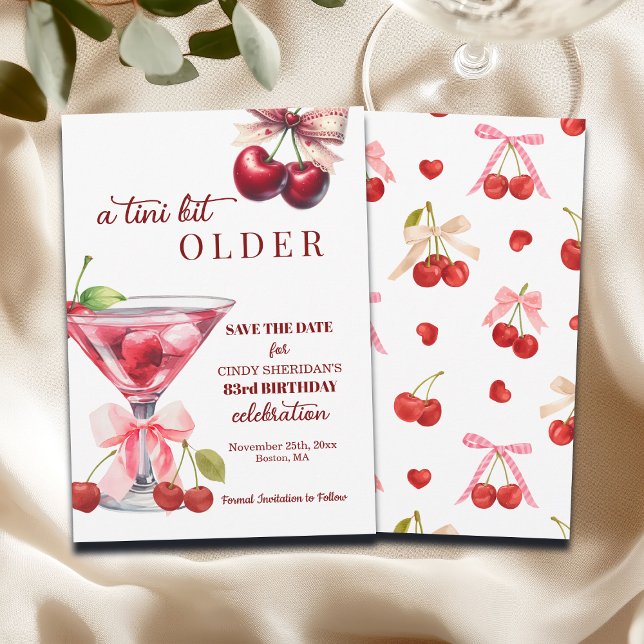 Reserve A Data Chic Um Tini Bit Mais Velha Martini de Cereja 83º  (Criador carregado)