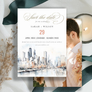 Reserve A Data Chicago, Casamento de Foto por Aquarela do Illinoi