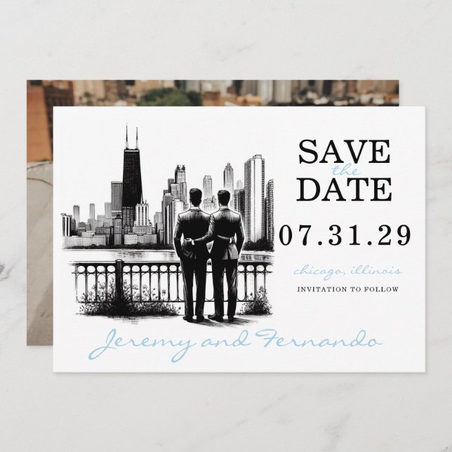 Reserve A Data Chicago Grooms (Frente/Verso)