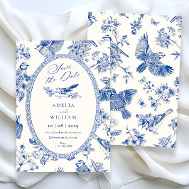Reserve A Data Chinoiserie botânico floral ave