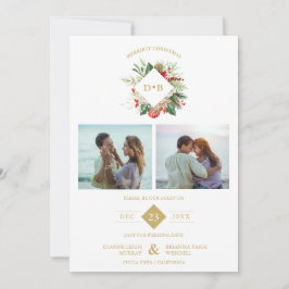 Reserve A Data Christmas Initials Floral 2 Photos Collage Fancy