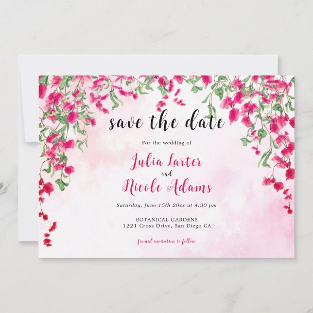 Reserve A Data Chuva de Bougainvillea Rosa Floresta Tropical Casa (Frente)