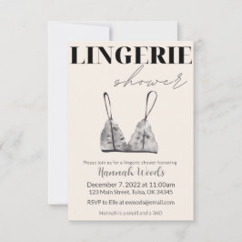 Reserve A Data Chuveiro de lingerie aquarela