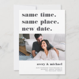 Reserve A Data Cinza | Foto Moderna de Adiamento de Casamento