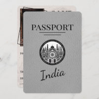 Cinza India Passport Salvar Data