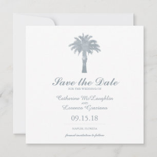 Reserve A Data Cinza Serene Palm Tree Watercolor Salvar Data
