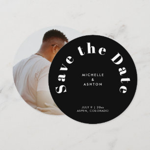 Reserve A Data Círculo de Tipografia Moderna, Círculo Preto, Gu