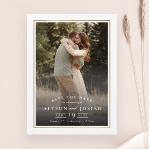 Reserve A Data Classic Elegant Gold Wedding Photo