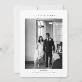 Reserve A Data Classic Formal Wedding Photo Save the Date
