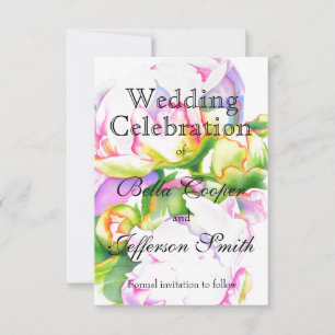 Reserve A Data Clássica elegante, cor branca de pénia rosa, cor-d