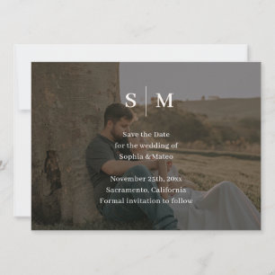 Reserve A Data Clássico Elegante 2 Fotos Casamento Save The Date