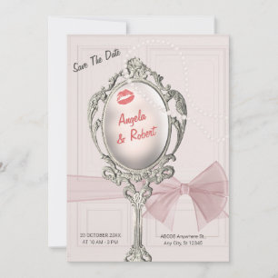 Reserve A Data Clássico feminino vintage casamento