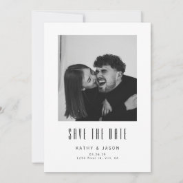 Reserve A Data Clássico Moderno Foto de Casamento Save The Date