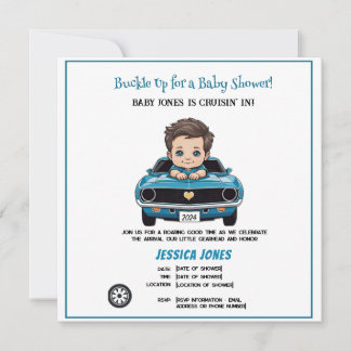 Reserve A Data Clássico Race Car Baby Boy Cruisin' Em Chá
