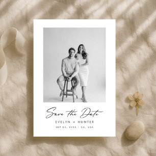Reserve A Data Clássico Texto e Foto Elegantes   Casamento Modern